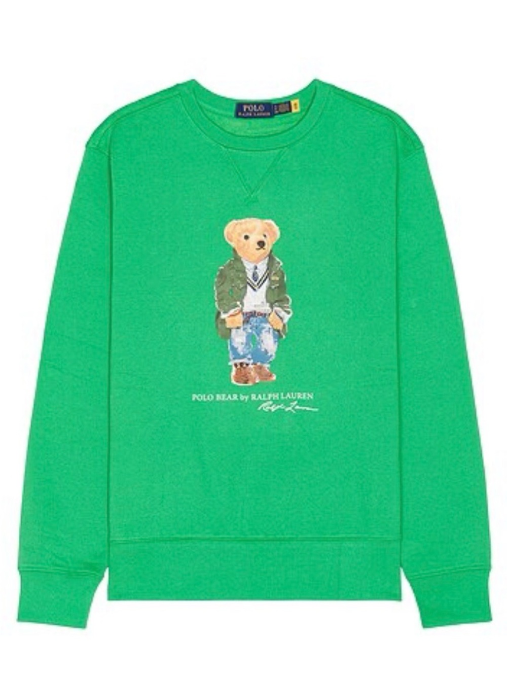 Ralph Lauren Green Polo Bear Crewneck Sweatshirt - Bear Graphic